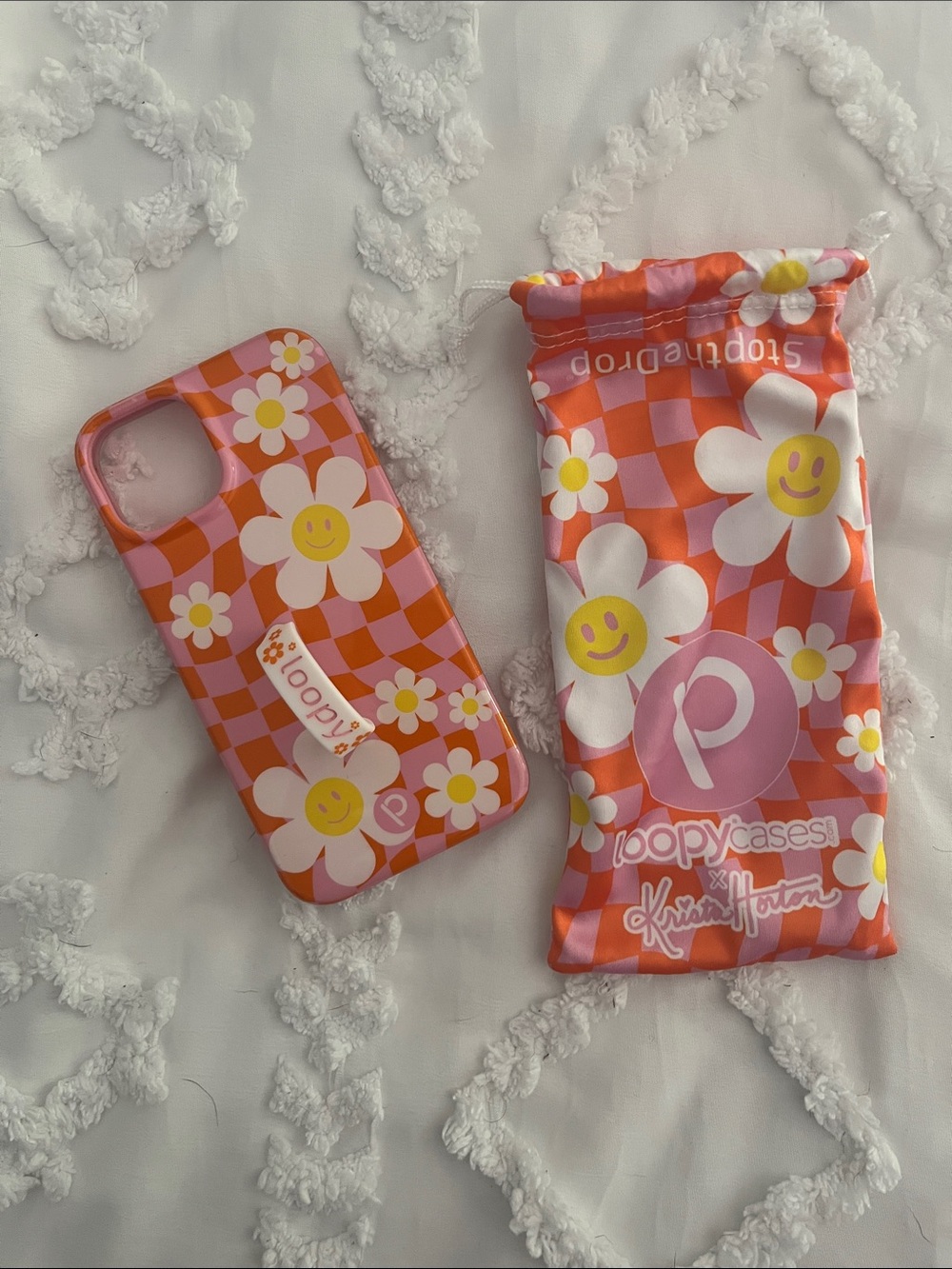 Poppy Checkerboard Daisy iPhone Loopy Case